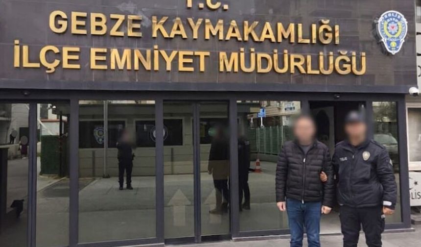 Resmi belgede sahtecilik suçundan 9 yıl 5 ay hapis cezası bulunan şahıs Gebze’de yakalandı