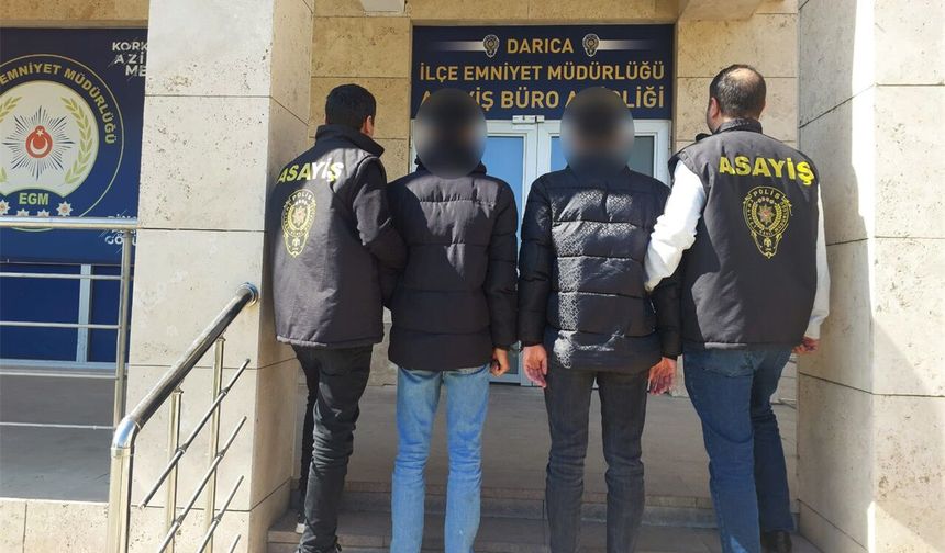 Darıca’da silahlı tehdit suçundan 2 kişi yakalandı