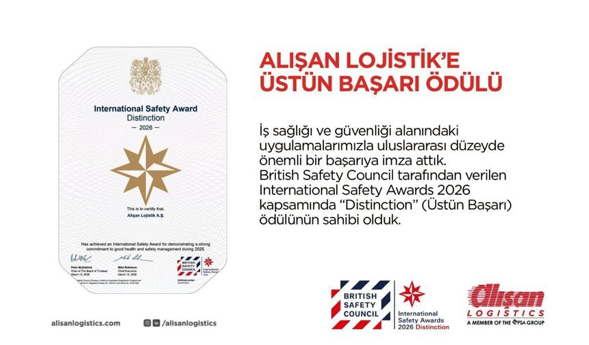Alışan Lojistik’e üstün başarı ödülü