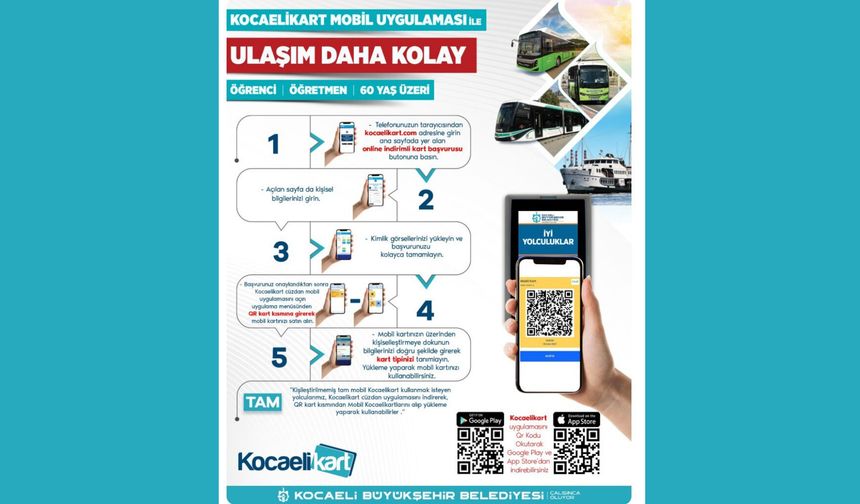 Online Kocaeli Kart ile ulaşımda dijital kolaylık