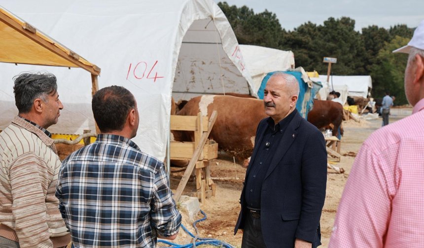 Başkan Büyükgöz kurban pazarı hazırlıklarını yerinde inceledi