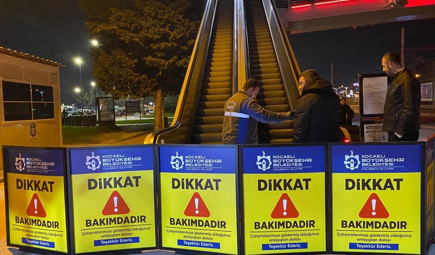 Asansör ve yürüyen merdivenlere sıkı takip