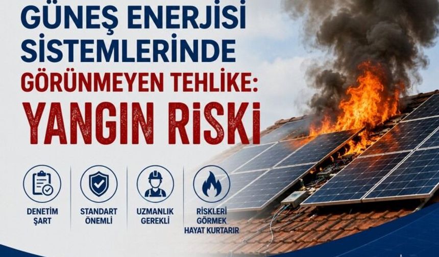 Güneş enerjisi sistemlerinde görünmeyen tehlike: Yangın riski