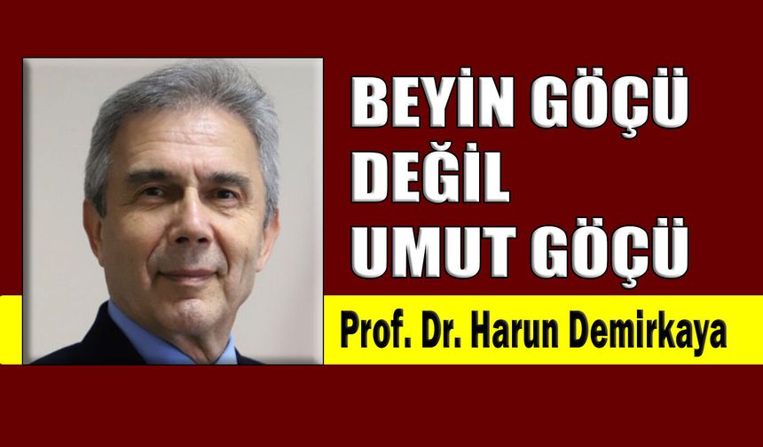 Beyin göçü değil umut göçü