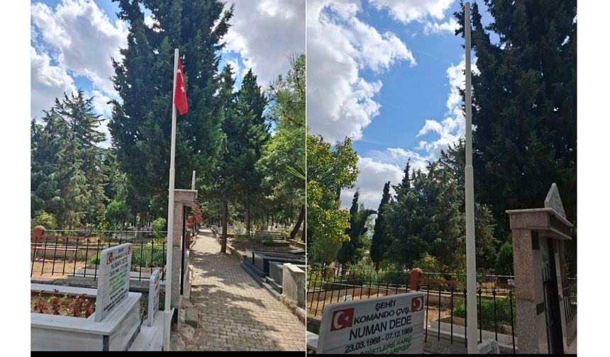 Abdurrahman Dede bayrak indirdi