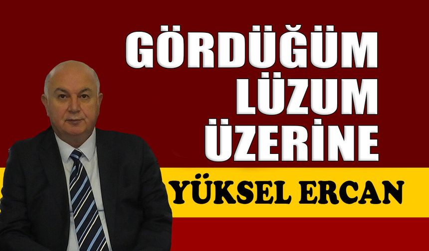 Gördüğüm lüzum üzerine
