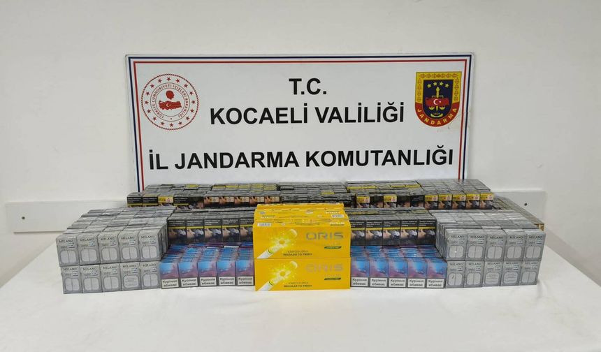Dilovası’nda durdurulan araçta 1.530 paket kaçak sigara ele geçirildi