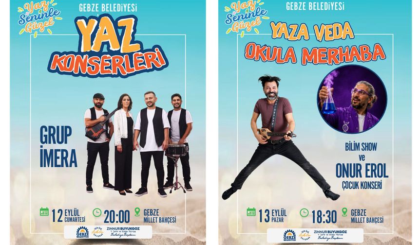 Gebze’de yaza müzik ve eğlence dolu veda