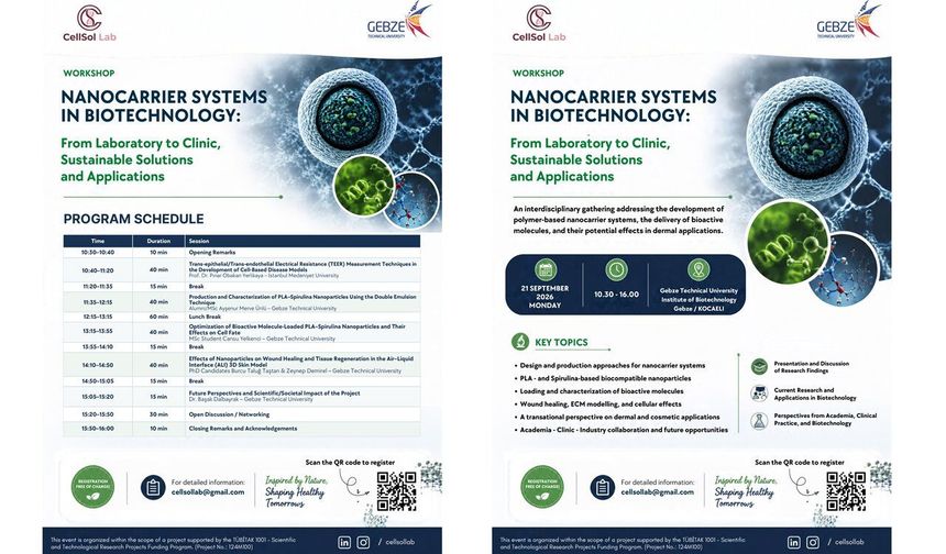 GTÜ’de Nanotaşıyıcı Sistemler ve Dermal Biyoteknoloji Çalıştayı