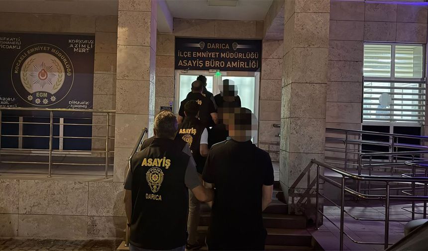 Darıca’da mala zarar verme suçundan 5 kişi yakalandı