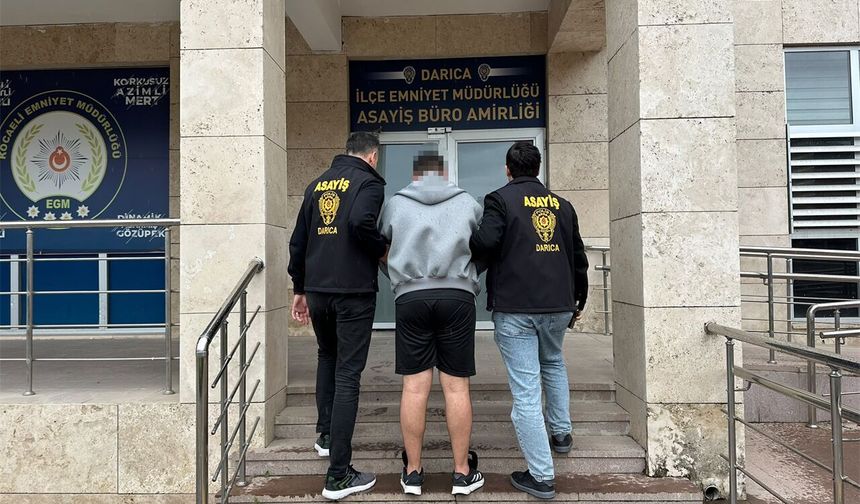 Silahla tehdit olayından aranan şahıs Darıca’da yakalandı
