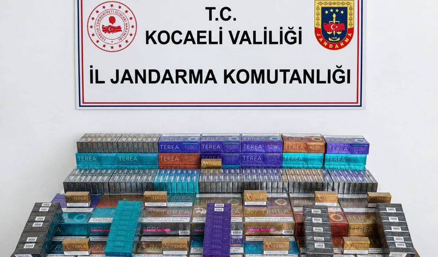 Kocaeli Jandarması 1.600 paket ısıtılmış elektronik sigara tütünü ele geçirdi